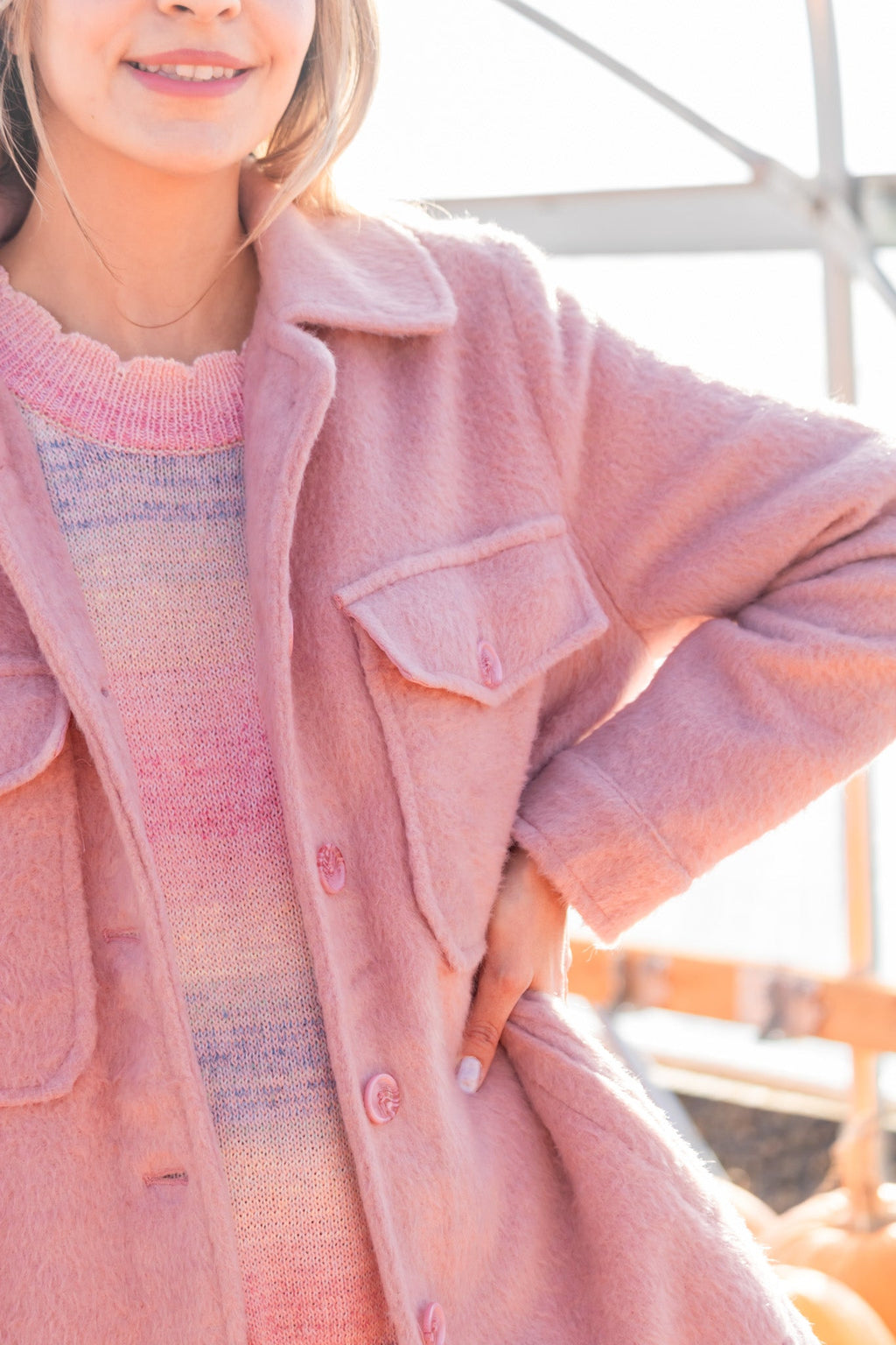 Pretty In Pink Soft Shacket -SALE-