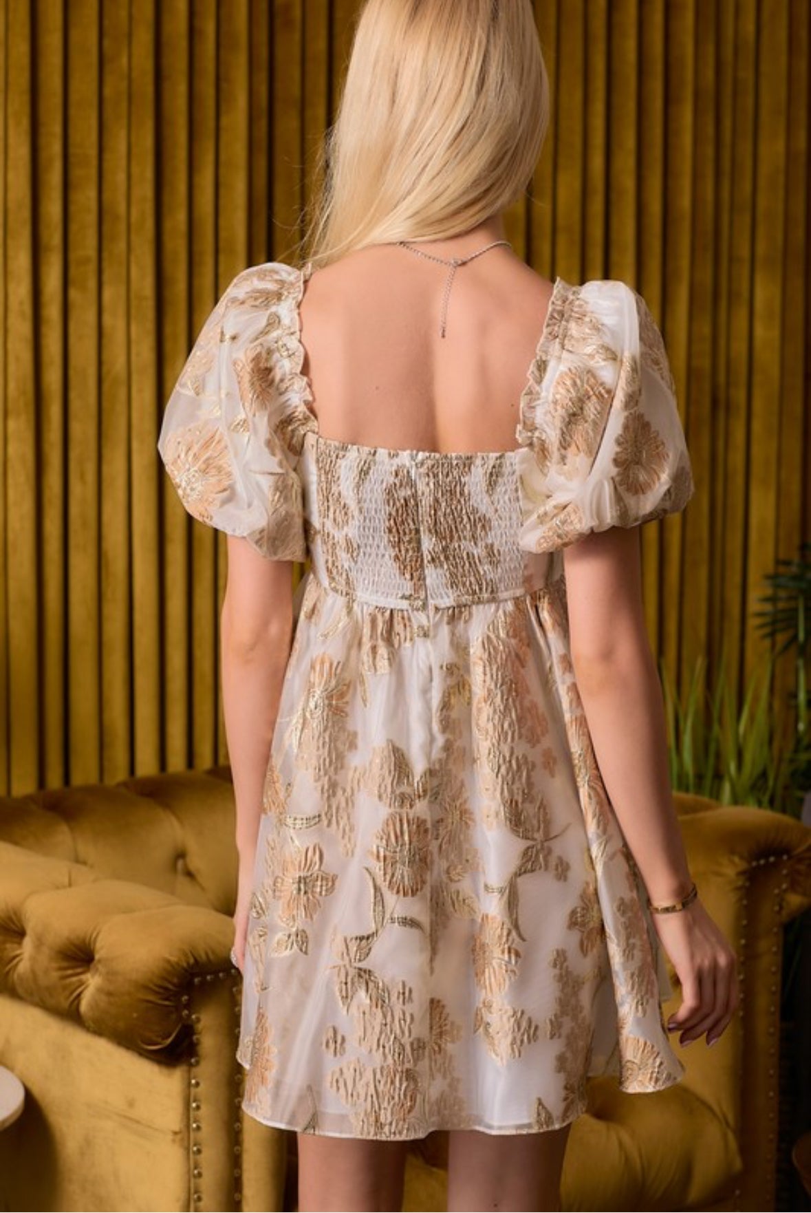 Fearless Dress in Swifty Holiday Gold -SALE-