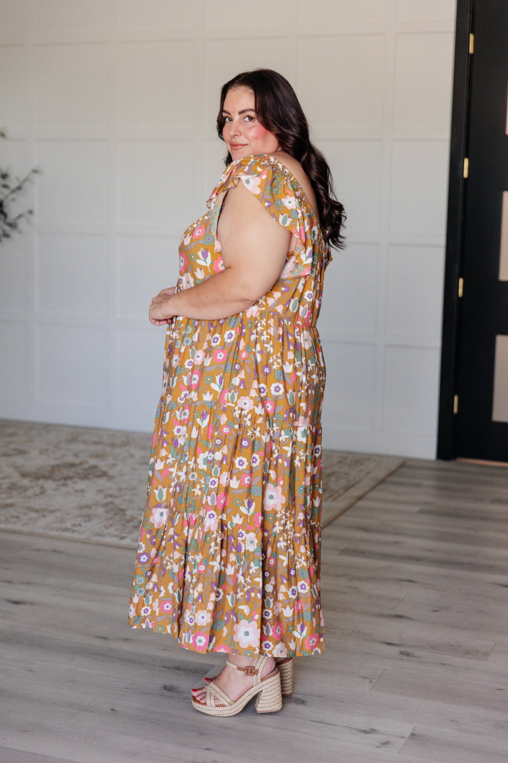 Summer Nights Flutter Sleeve Dress