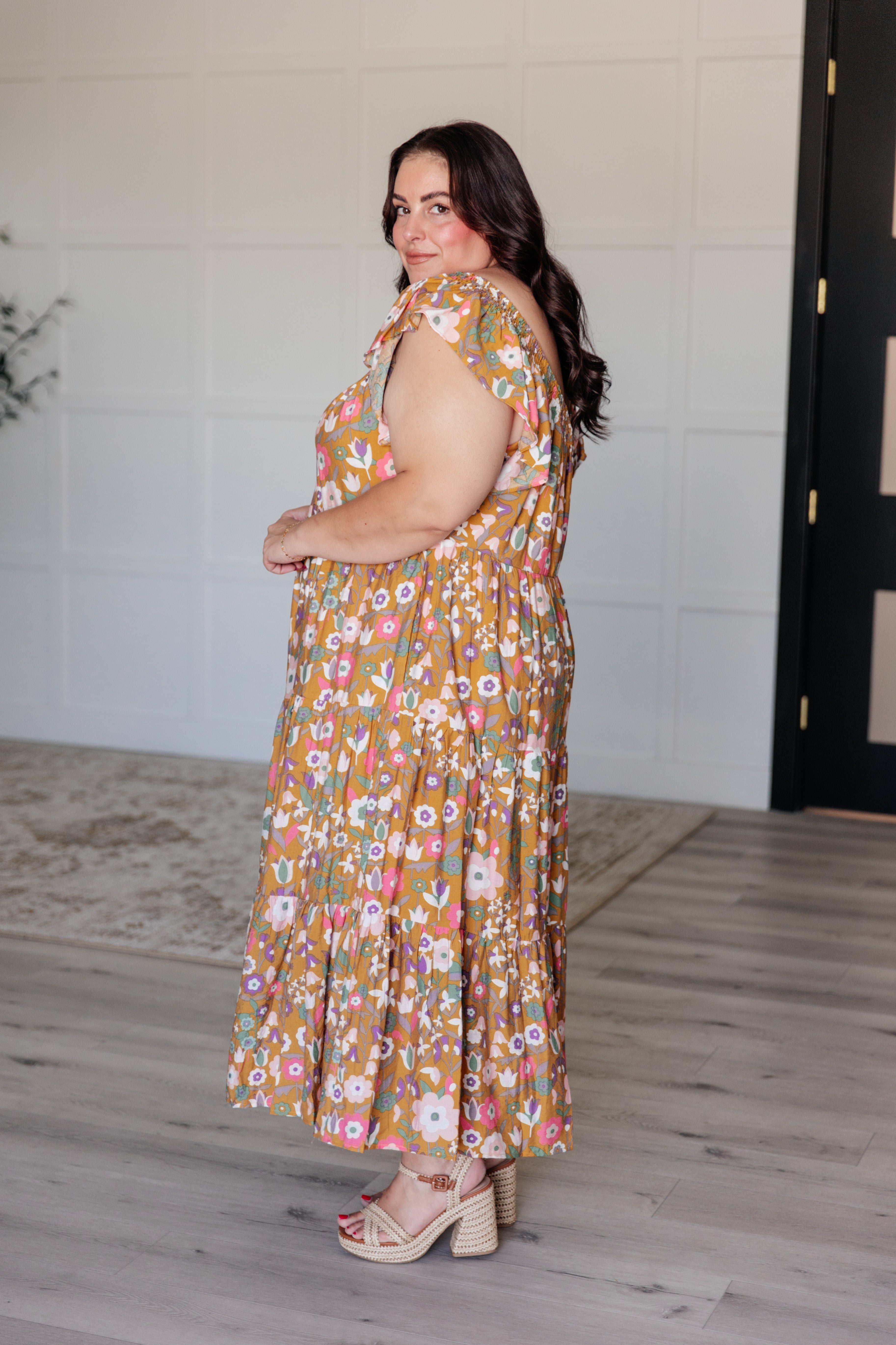 Summer Nights Flutter Sleeve Dress