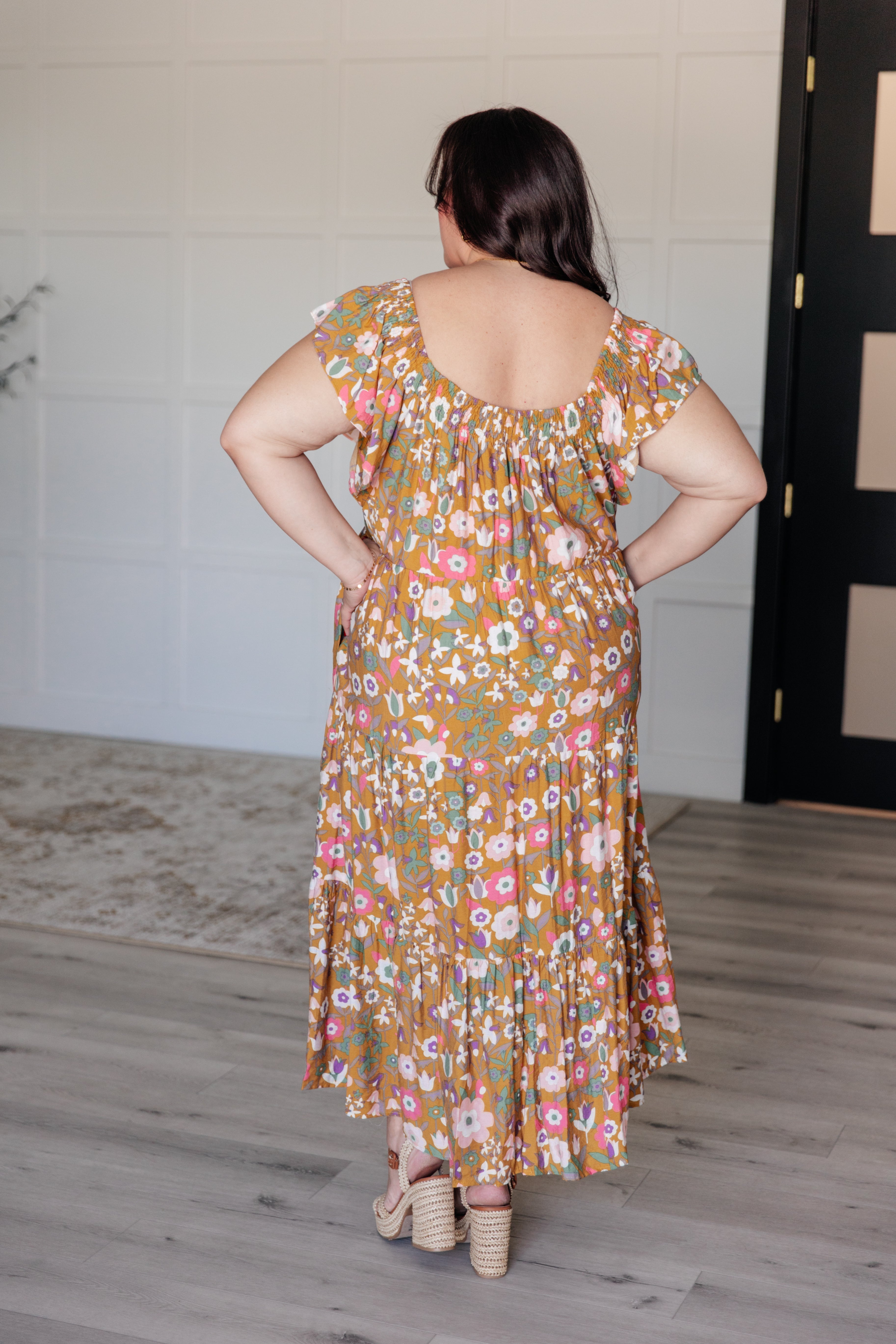 Summer Nights Flutter Sleeve Dress