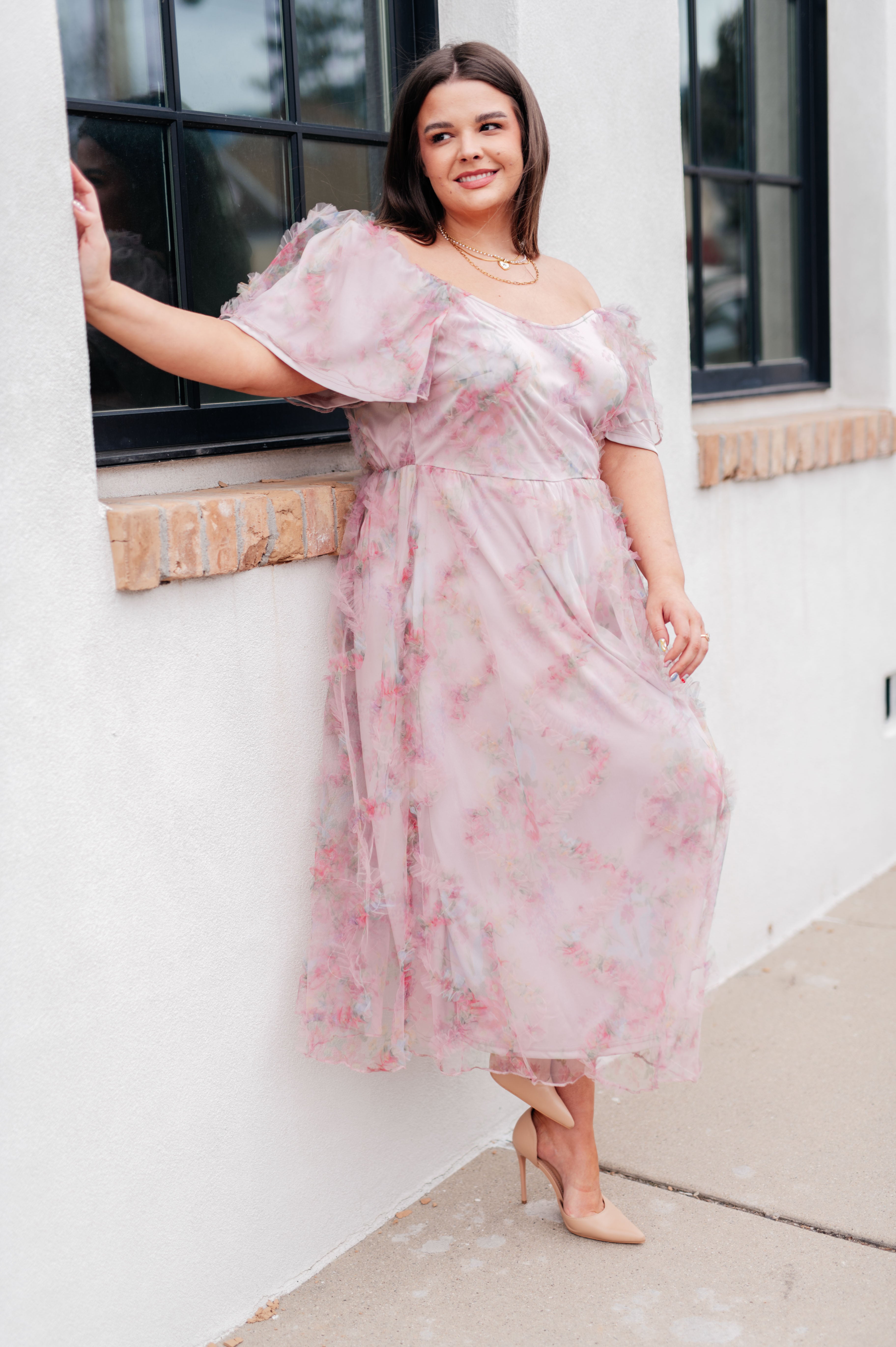 My Little Songbird Flutter Sleeve High Tea Dress