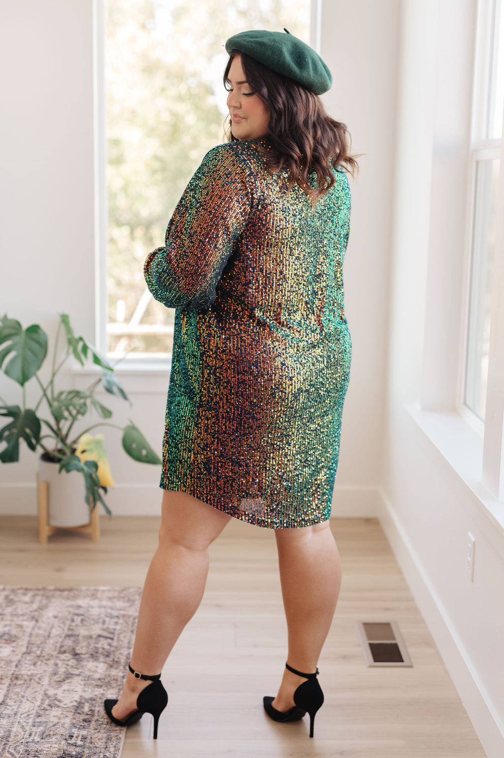 Sequin Shirt Dress in Shimmering Swifty Splendor