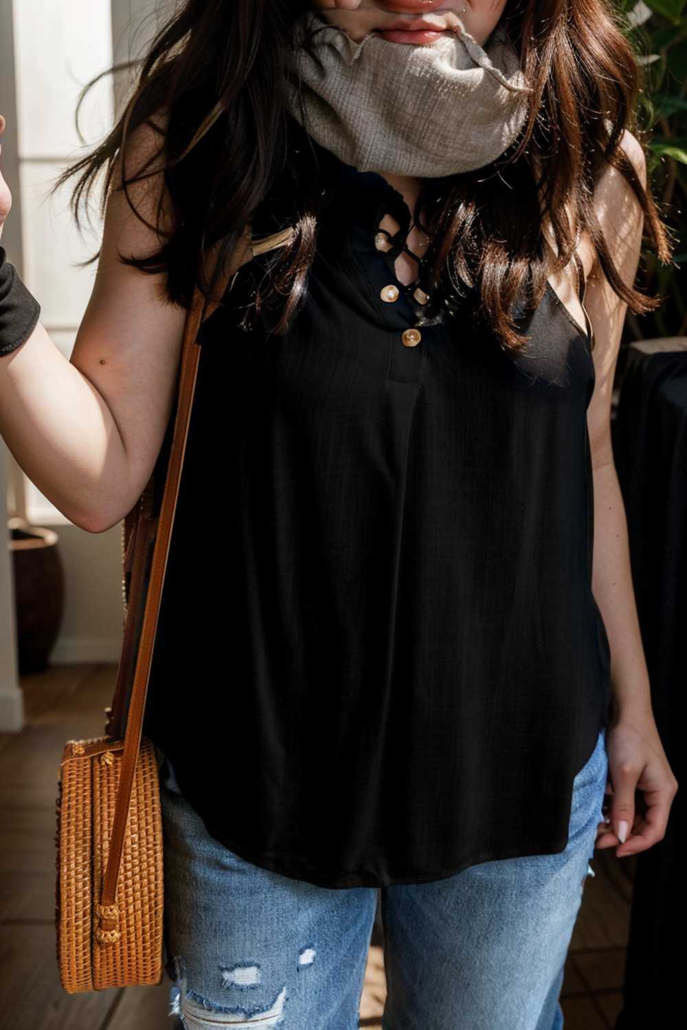 temperament commuter ruffle stitching v neck pullover sleeveless vest