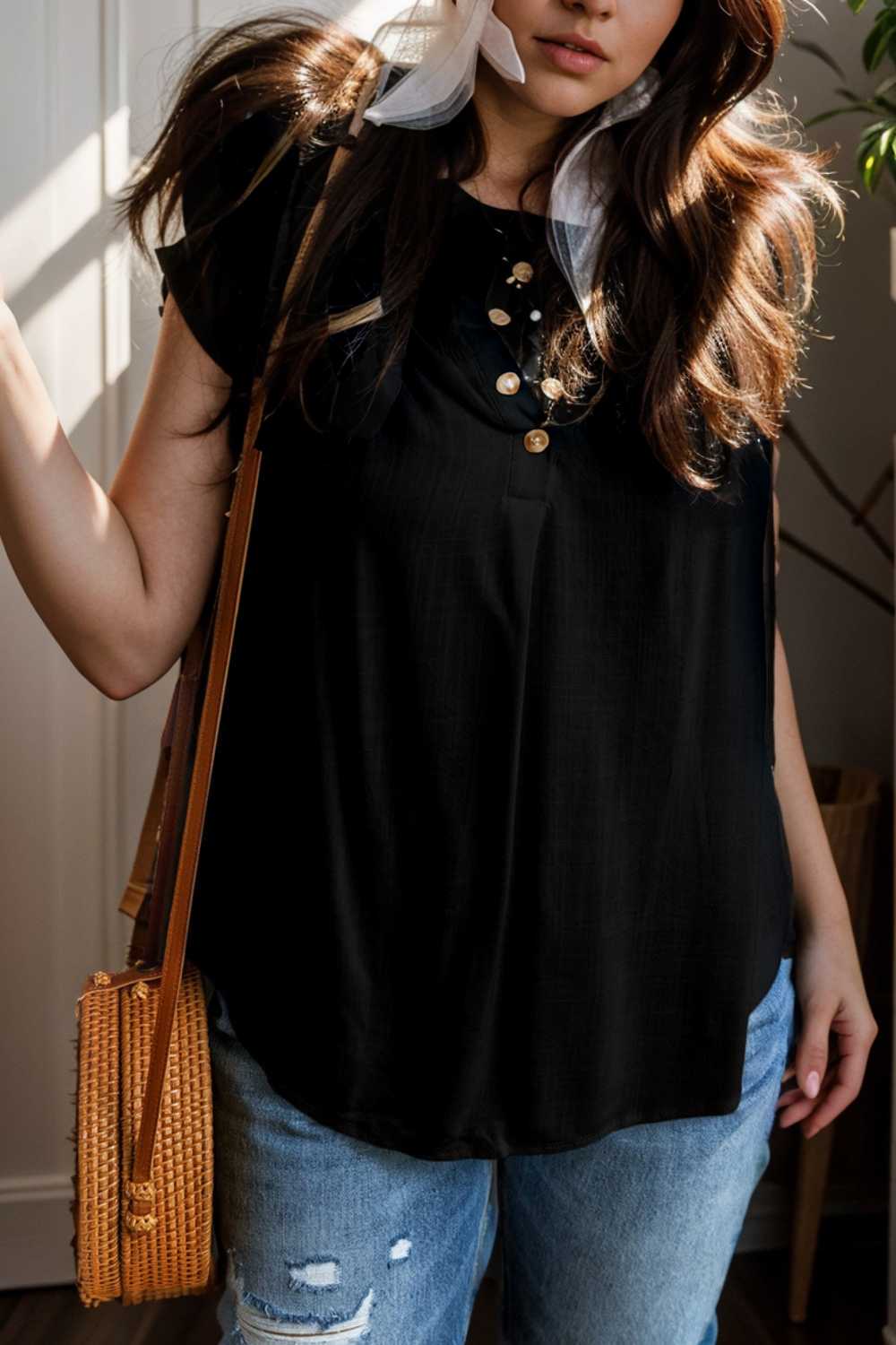 temperament commuter ruffle stitching v neck pullover sleeveless vest