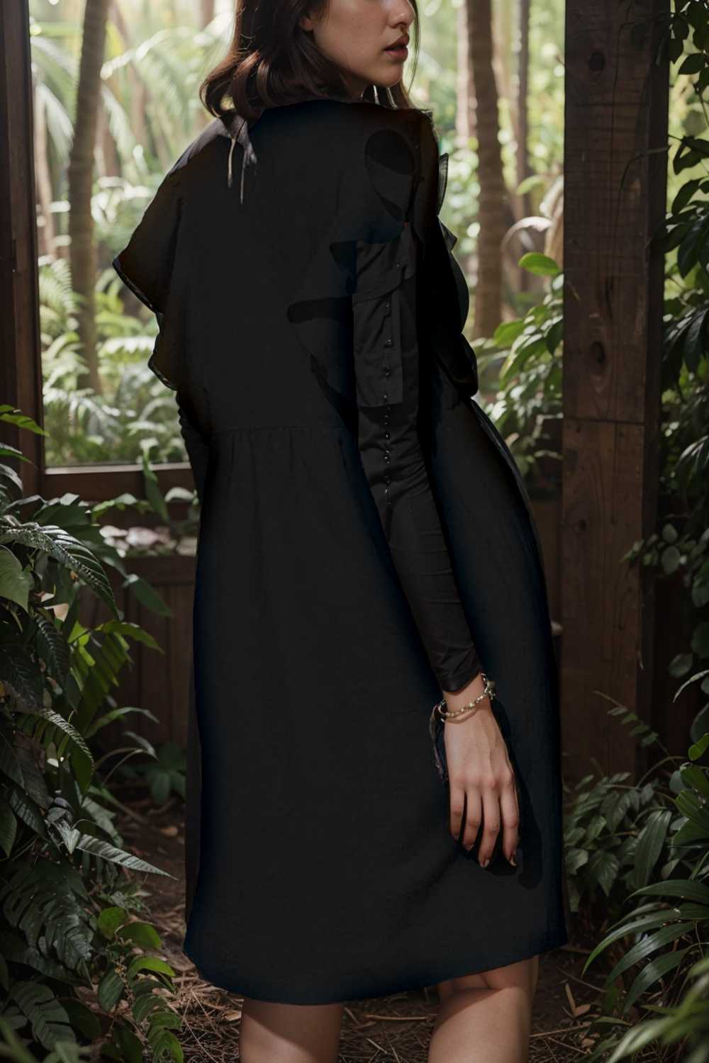 v neck button up all match fashion mini dress