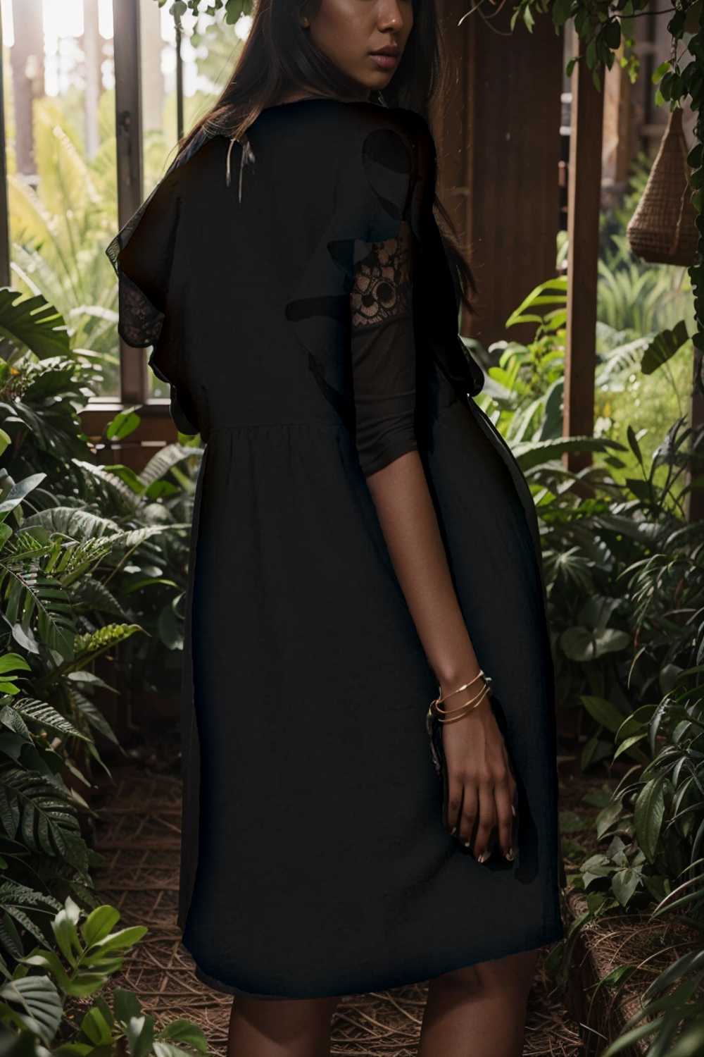 v neck button up all match fashion mini dress