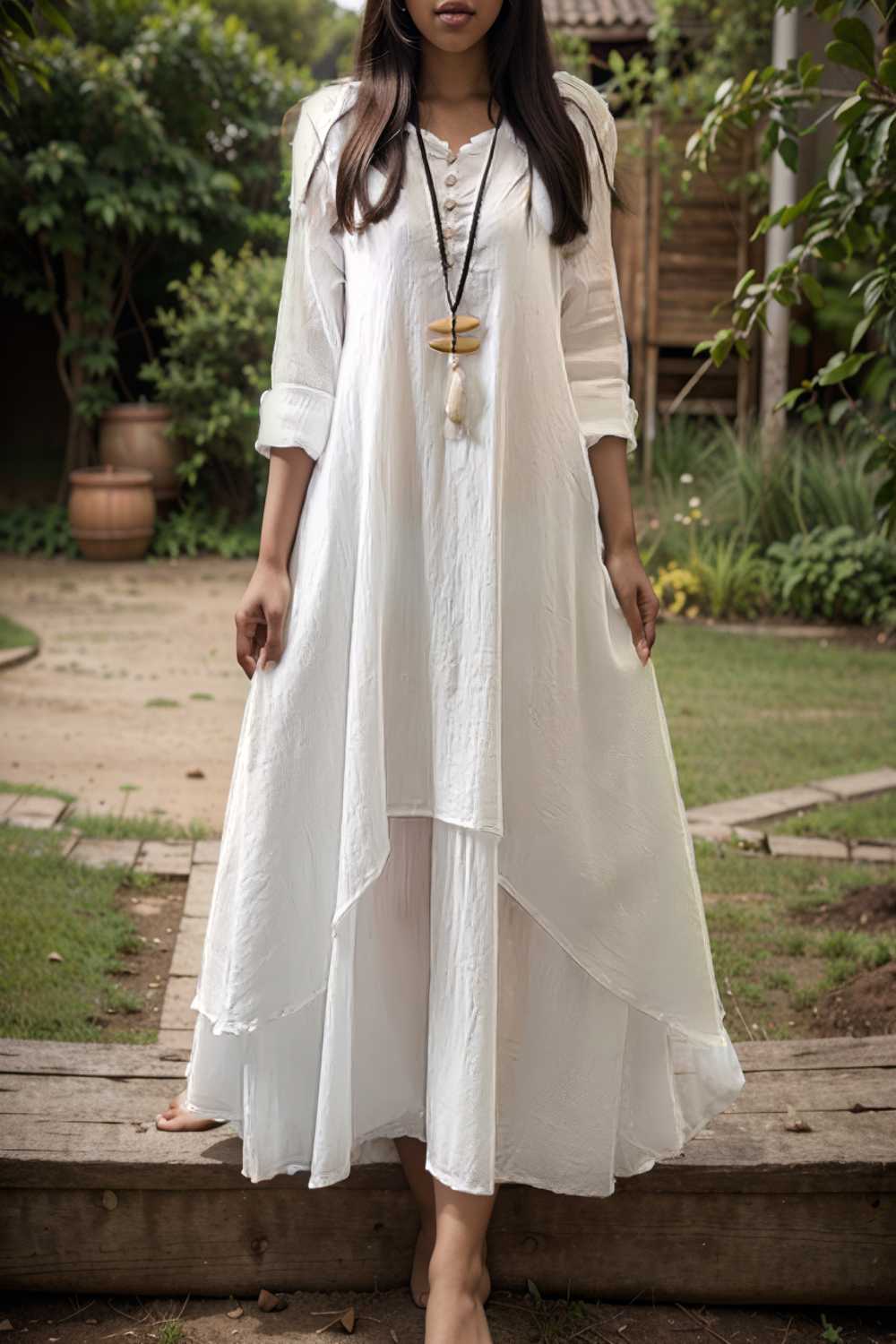 women s plus size casual dress swing dress solid color long dress maxi dress long sleeve button fake two piece v neck