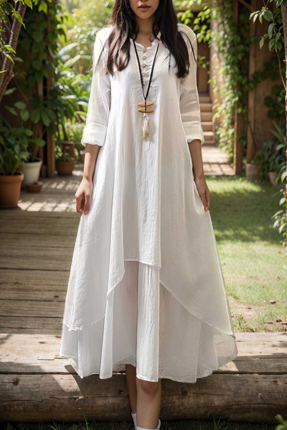 women s plus size casual dress swing dress solid color long dress maxi dress long sleeve button fake two piece v neck