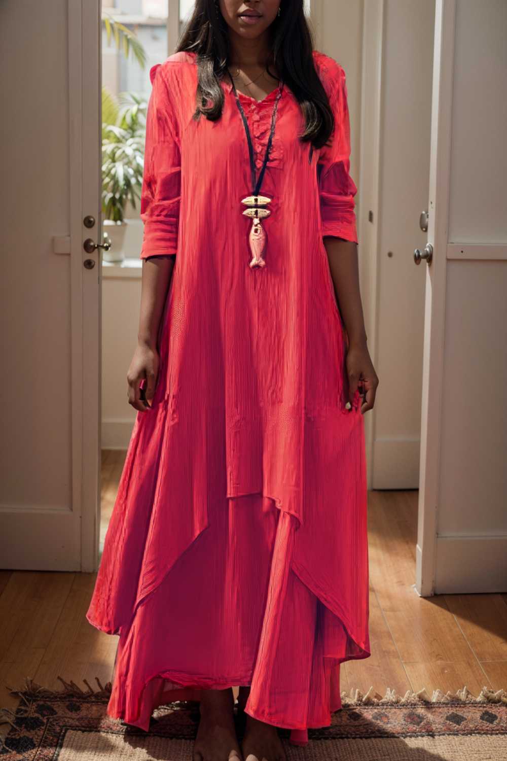 women s plus size casual dress swing dress solid color long dress maxi dress long sleeve button fake two piece v neck