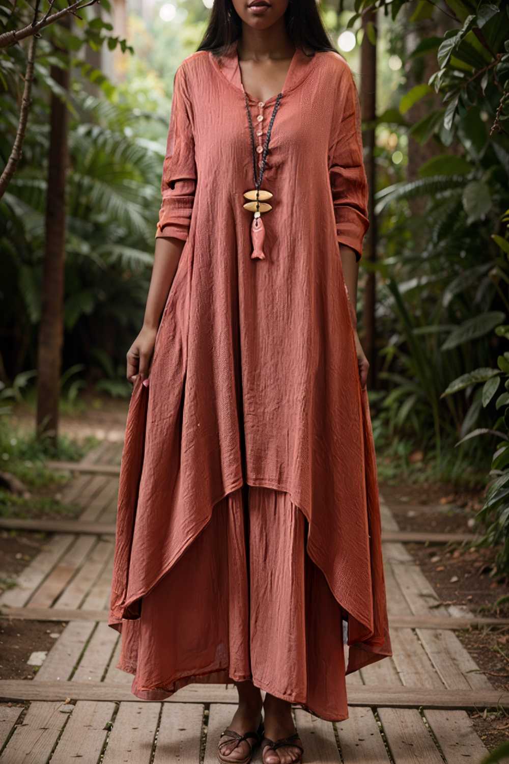 women s plus size casual dress swing dress solid color long dress maxi dress long sleeve button fake two piece v neck