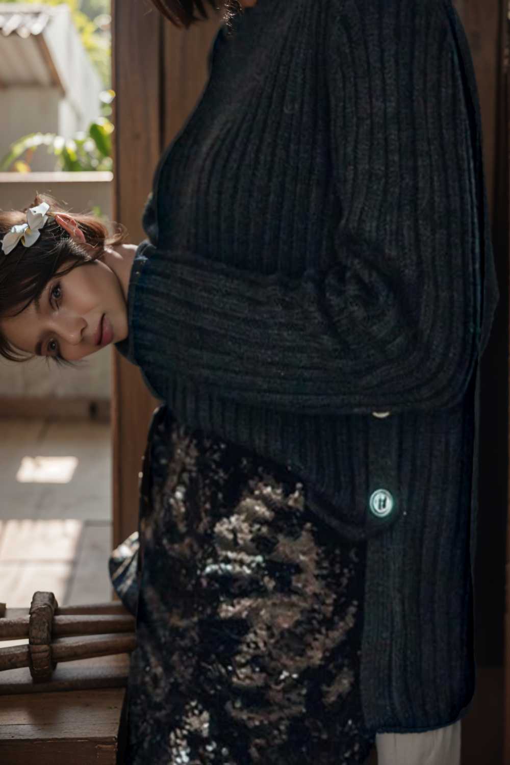 women s skirts sequined skinny slit midi skirt