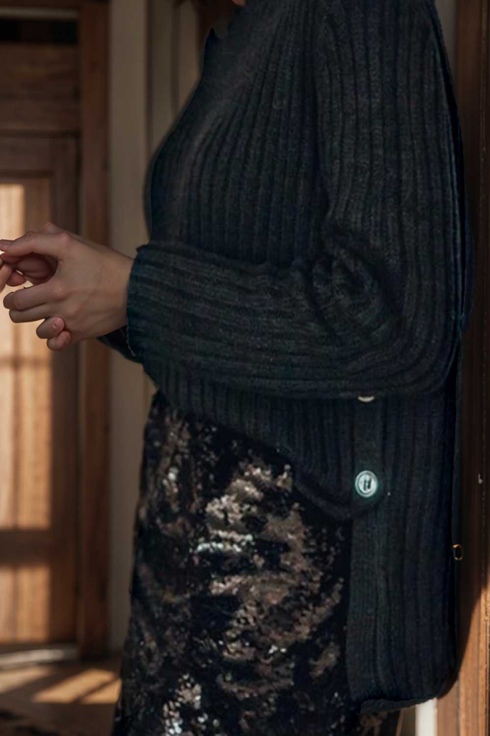 women s skirts sequined skinny slit midi skirt