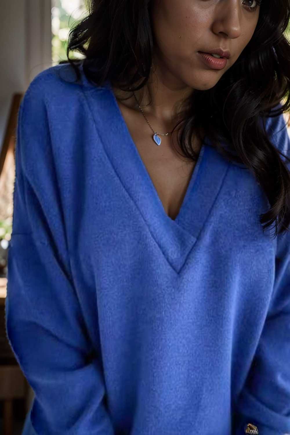 women s sweaters solid v neck long sleeve button sweater