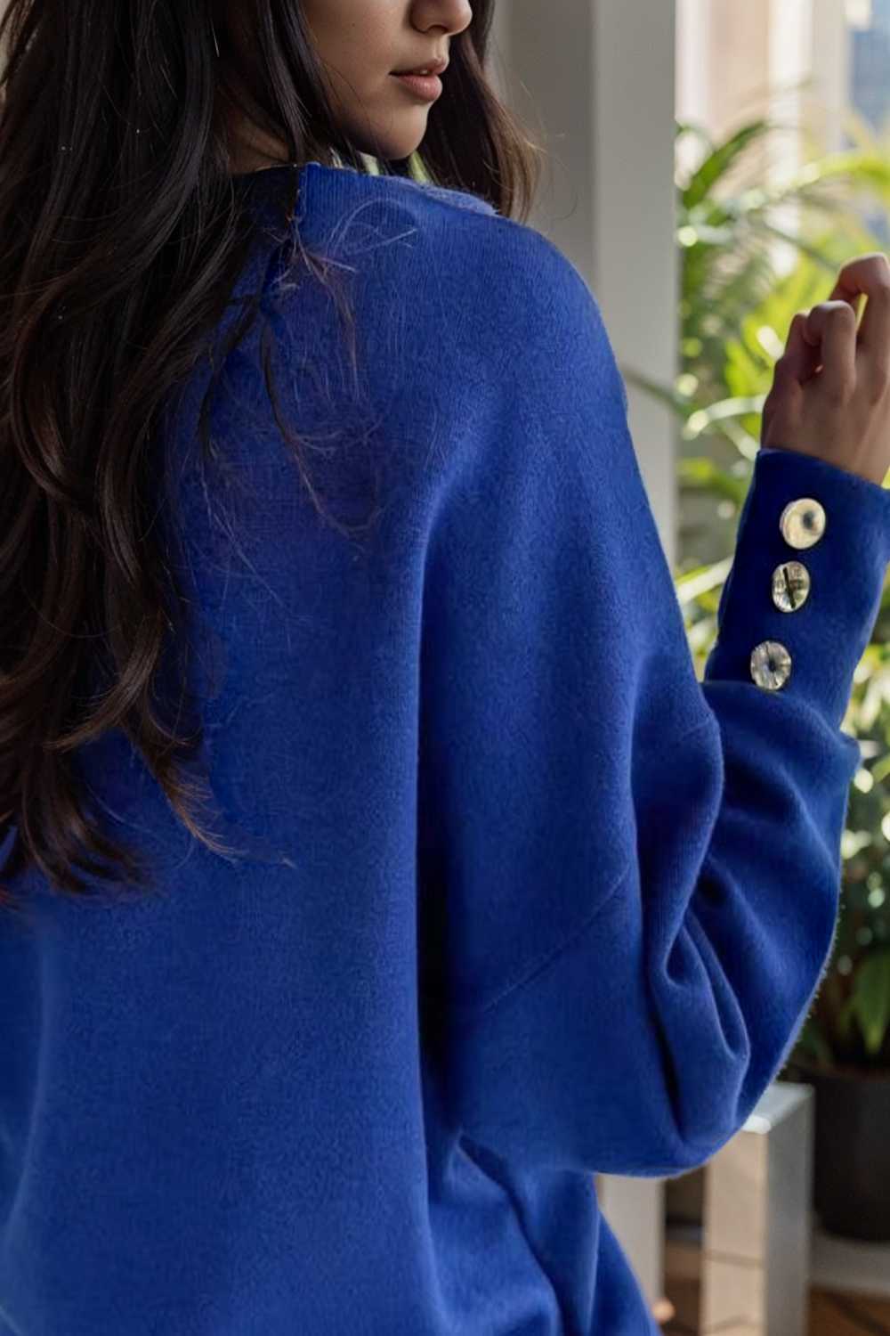 women s sweaters solid v neck long sleeve button sweater